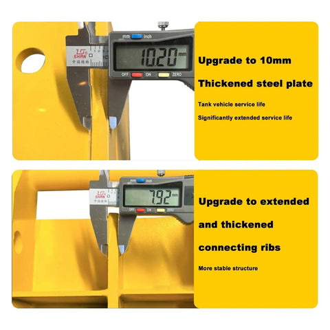 Heavy Duty Steel Machinery Mover With Precision Steering Rollers For Factory Equipment Relocation And Industrial Transport Built Tough To Handle The Daily Grind Moves 3000 Pounds Like A Champ With Absolute Ease measuring thickness at 10mm and 7.92mm.