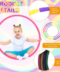 Child playing with Eight Color Hoop Exercise Rings Set Detachable Adjustable Plastic Rings For Gymnastics And Dog Agility Training.