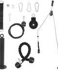 Home Gym Pulley System For DIY Loading Muscle Training Kit with cables, hooks, and handles for diverse workouts