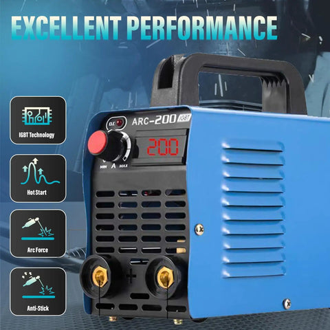 Portable 110V DC Inverter Stick Welder For Beginners And Home Projects with easy knob controls and anti-stick performance.