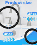 Moen 96778 O-Ring Kit For Kitchen Faucets, Durable Rubber Spout Seals, 2-Pack size illustration with faucet background