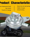 GY6 Vacuum Fuel Pump Petcock 3 Port Replacement For 50cc 125cc 150cc Engines with scooter background