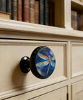 Starry Dragonfly Acrylic Cabinet Knobs Set Round Drawer Pulls For Dresser Cupboard Kitchen Cabinets And Doors Enchanting Night Sky Design