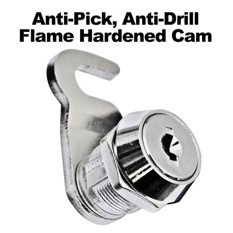 Anti-pick anti-drill flame hardened cam lock for Townhouse Bronze Wall Mount Locking Mailbox With Large Capacity Built Tough 14 To 16 Gauge Steel Anti Pry Latch 12 Wafer Disc Lock Vandal Resistant Flag FastTrak Mounting Plate For Easy Home Security Mail Delivery.