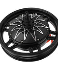 14 Inch Aluminum Alloy Hub Motor For Electric Scooter Upgrade 2000W To 5000W showing sleek black design and spokes.