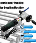 Top Shelf Electric Internal Expansion Pipe Beveler And Tube Chamfer Tool for 1.57-4.72 inch tubing with flexible adjustment.