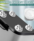 Four Eight Pack Self Adhesive Caster Wheels For Kitchen Appliances, 360 Degree Swivel Universal Rollers, on a black surface
