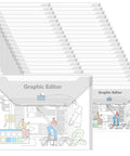 Clear Plastic Envelopes With Snap Closure 100 Pack A4 Size File Folders stacked, showcasing transparent design and snap closure.