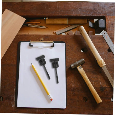 Spare Tire Mounting Bolt Adapter And Hold Down Hardware Kit For Civic And HRV with tools on a wooden workbench