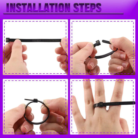 Installation steps for ring sizer from 1466 Piece Jewelry Making Kit With Tools, Pliers, Ring Sizer And Jump Rings For Necklace And Bracelet Crafting