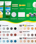 Marine Fiberglass Repair Kit 4.2 Oz Gel Coat Repair For Boats And Watercraft with Included Tools and Color Gel Options