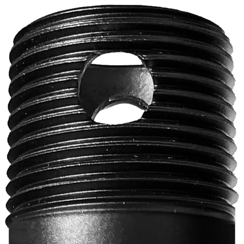Close-up thread detail of 36 Inch Ceiling Fan Downrod in Coal Finish, Beefy Steel Rod for DR536-CL Compatible Fans