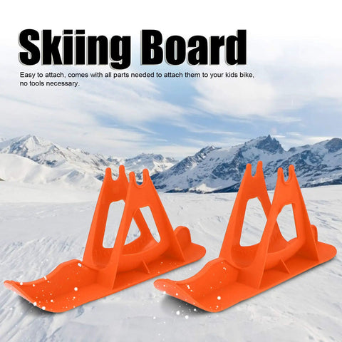 Snow Sledge Board Set For Kids Balance Bike And Scooter Turns Your Ride Into A Fun Winter Sled Portable Orange Snowboard