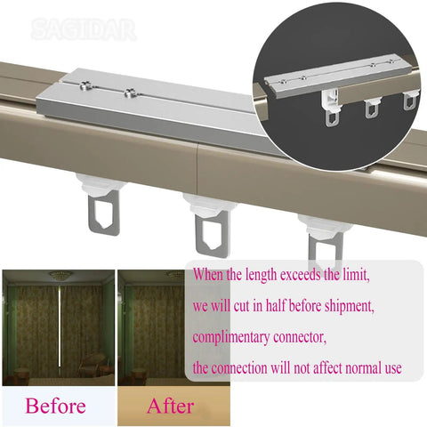 Heavy Duty Smooth Glide Sliding Barn Door Roller Set Built Different Metallic Chain Track For Room Dividers Rustproof Aluminum Rail close-up install view