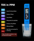3 In 1 TDS EC Temperature Meter For Water Quality Crazy Accurate Digital Tester Home Water Test Kit with glass of water