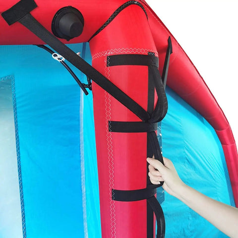 Handheld Kitesurfing Kite 5 Square Meter Wing Foil Surge Wing With Two Window Design shown with nylon handle detail