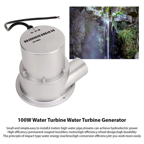 Off Grid Hydro Generator 100W Water Turbine With Permanent Magnet Brushless Motor For 12V Battery Charging