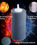 Six Pack Large 4 By 2 Inch Round Air Stones For Aquarium And Hydroponics, heavy duty bubble diffuser shown with bubbles and flames