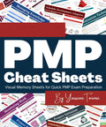 PMP Cheat Sheets cover displaying Visual Memory Cheat Sheets For Quick Exam Prep And Real World Retention No Fluff Study Guide