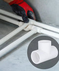 Three Way PVC Tee Fittings 3/4 Inch Furniture Grade Connectors for DIY Projects in plumbing use
