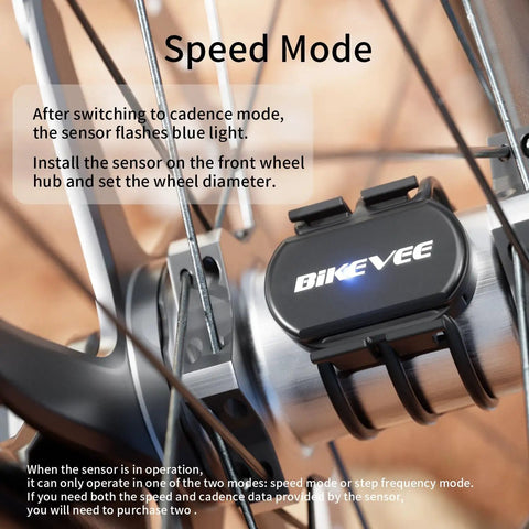 Cadence and Speed Sensor for Cycling With Dual Mode RPM Tracking, Wireless Bluetooth and ANT Plus Connectivity installed on bike hub