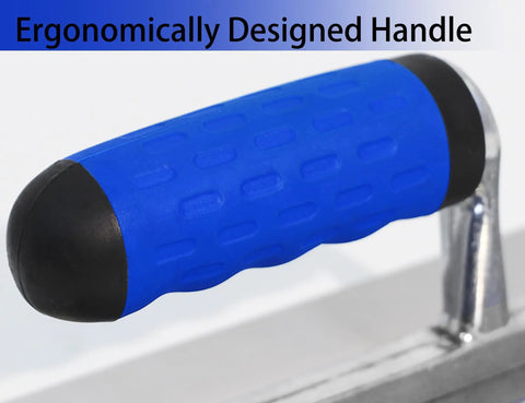 Ergonomically designed handle of All In One Pro Grade Concrete Tools Kit With Stainless Steel Trowels