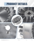 Close-up details of Aluminum Flywheel Upgrade for Predator 212cc And 224cc Non Hemi Engines, Honda GX200 GX160 Fitment