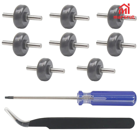 4 Pairs Soleplate Wheels Replacement For V6 V7 V8 V10 V11 V15 Drive Cleaner Head Rollers with screwdriver and tool