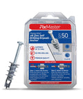 Zinc Plaster Bite Self Drilling Drywall Anchors Kit With 50 Anchors And 50 Screws in packaging front view