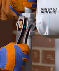 Rescue Tool 87 Lightweight 8.88 Inch Firefighter Tool in hand shutting off gas valve for fast response