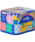 Colorful box of Comprehensive First Aid Kit With 240 Pieces For Grab And Go Home Car Or Travel FSA Eligible Adhesive Bandages