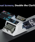 Money Counter Machine For Mixed Denominations With Dual Display And Counterfeit Detection Using UV IR MG And DD, Supports USD