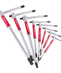 8-Piece SAE T-Handle Hex Allen Key Set With Speed Sleeves For Fast Spin Action displayed against white background