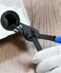 12 Piece Versatile Retaining Snap Ring Pliers Set, Heavy Duty Fixed Tip Pliers For Internal And External Rings in use