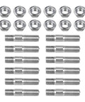Garage Grade 12 Pair Exhaust Manifold Stud And Heavy Duty Nut Bolt Kit Upgrade M10 X 48mm Real Deal Steel with nuts and bolts