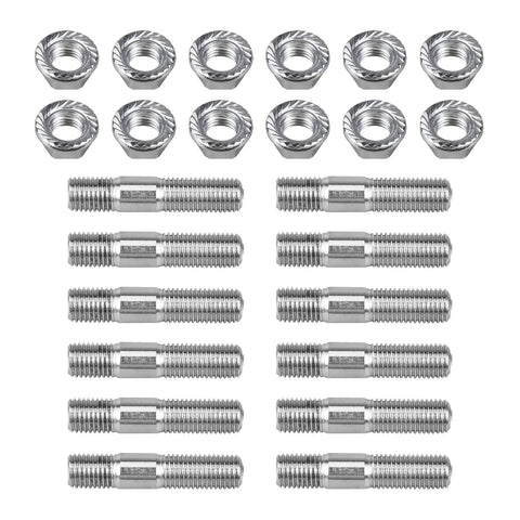 Garage Grade 12 Pair Exhaust Manifold Stud And Heavy Duty Nut Bolt Kit Upgrade M10 X 48mm Real Deal Steel with nuts and bolts