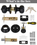 What's in the box of Three Pack All Keyed Alike Entry Door Knob And Deadbolt Set With One Handy Key Fits All Locks