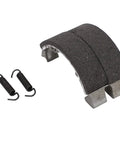 Electric Scooter Front Drum Brake Pad Shoe Replacement Part Built Tough From Lightweight Metal For Smooth Stops And Long Lasting Performance Easy Install Compatible With Most 8 And 9 Inch Models, shown with springs