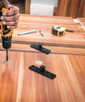 Hidden Full Rotation Stainless Steel Invisible Pivot Door Hinge for Wooden Doors Matte Black Finish, installation process