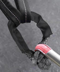 Close-up of Hella Tough Heavy Duty Soft Shackles 57K Lbs Breaking Strength showing braided synthetic material with protective sleeve.