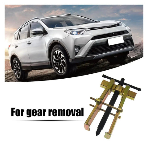 Premium Heavy Duty Two Claw Gear Puller And Bearing Extractor With Adjustable Span Handles showing gear puller for automotive gear removal.