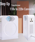 Heavy Duty 1500W Voltage Converter Step Up Transformer 110V/120V To 220V-240V For Eurasian Home Appliances, Dual Socket Outputs