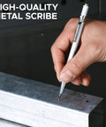 Retractable Carbide Point Scriber With Replaceable Tip For Fine Lines And Marking Satin Brown Finish Pro Grade Metalworking Tool For Pros And Crafters 599 777 Scriber Low Glare And Rust Resistant marking steel