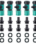 Hose Shut Off Valve Kit With Quick Connects For Garden Hoses, Must Have Five Valves, Ten Rubber Washers, Ten Male Adapters