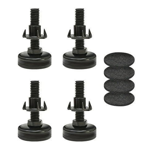 4 Pack Leveling Feet With Grip Base For Furniture Heavy Duty Steel T Nut Adjustable Height Feet For Cabinets Tables Desks