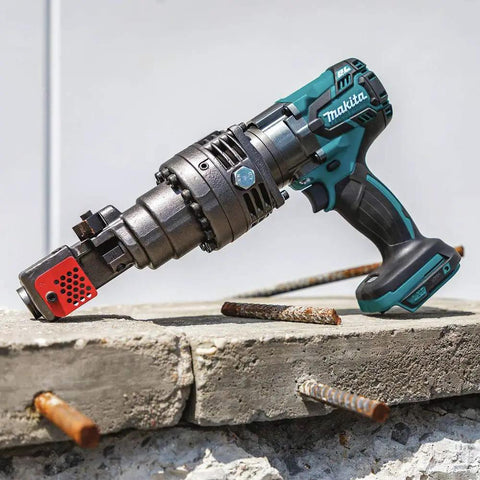 Makita XCS04Z 18V LXT Brushless Cordless Rebar Cutter With Spark Free Steel Rod Trimming Blade Tool Only Heavy Duty Power for cutting steel rebar.