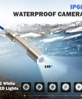Drain And Sewer Inspection Camera with 100 ft cable, IP68 waterproof, underwater view with 12 LED lights for real-time plumbing diagnostics