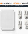 Mounting plate and wall brackets for Waterproof IP67 Outdoor Junction Box With Inner Door And Mounting Plate, Built For The Elements.