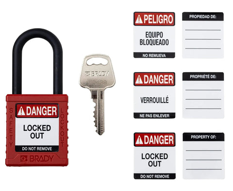 Top Shelf Safety Lockout Tagout Padlock Set Six Pack Of OSHA Compliant Nylon Locks With Key Retaining Brass Core And Smooth Operator Finish For Serious Jobsite Hustle