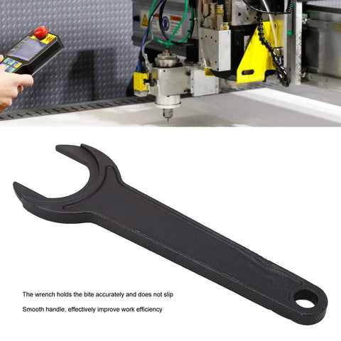 Steel Collet Wrench With Smooth Handle for CNC Router Accessories, Durable Quenched Steel, Rustproof Blued Finish, Ergonomic Design